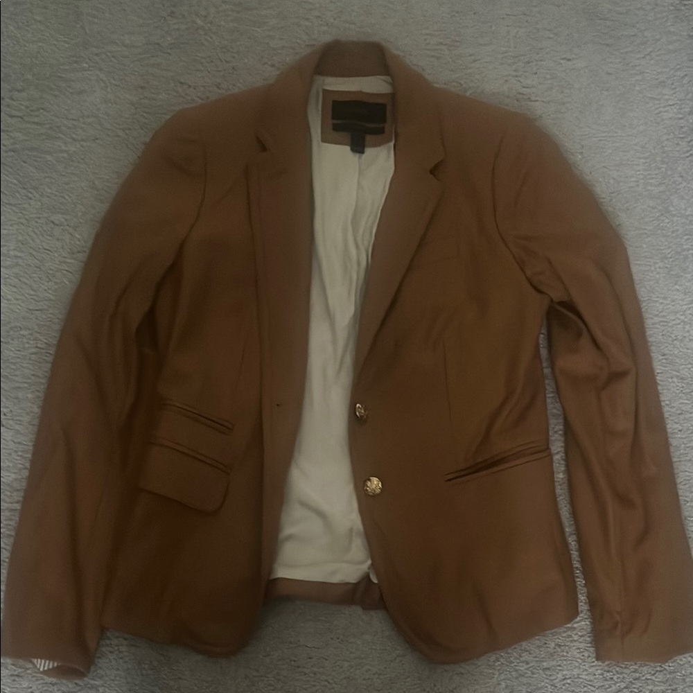 J. Crew Tan Blazer Classic Tailored Suit Jacket